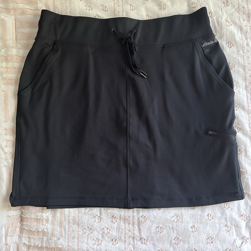 Eddie Bauer Athletic Sporty Skort/Skirt Black Pockets  - Women's MEDIUM